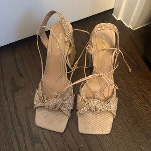 Arezzo Daisy High Geometric Sandal - Size 9